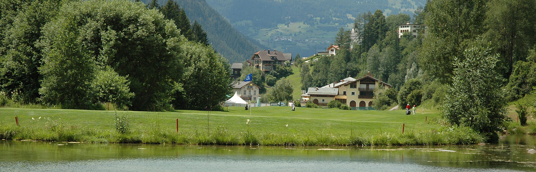 Golfplatz Alvaneu Bad Ausblick.