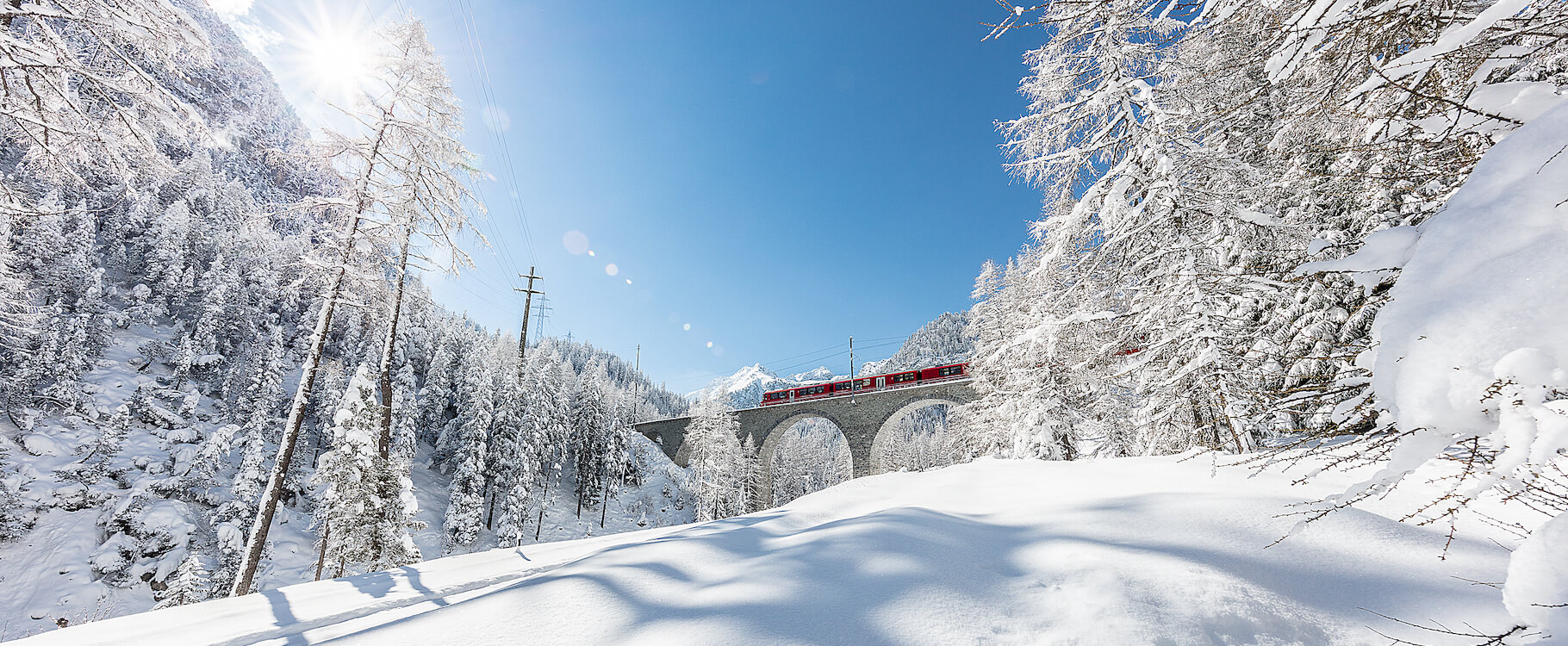 Winterpanorama Preda-Bergün.