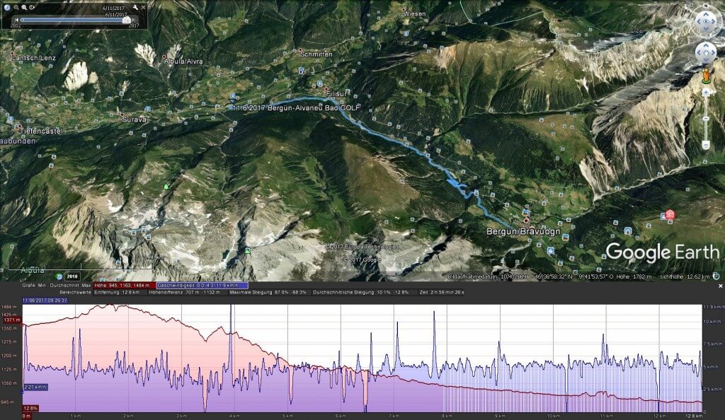 Bergün - Bad Alvaneu bei Google Earth. Bergün - Bad Alvaneu bei Google Earth.